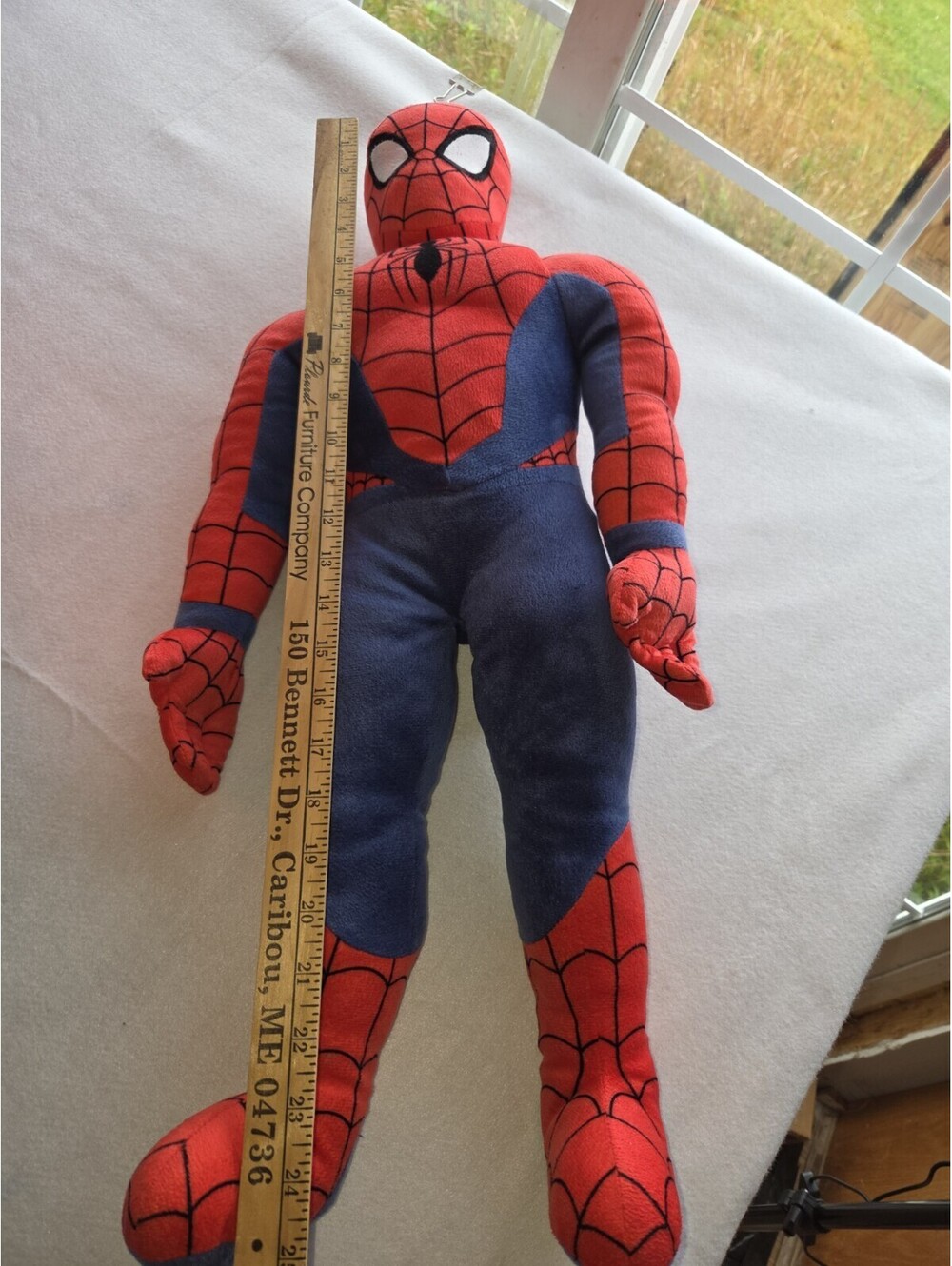 Spiderman Plush by Marvel 26in. Tall by 10in. Wide preowned